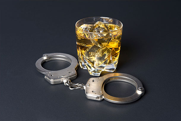DUI Alcohol Arrest Handcuffs