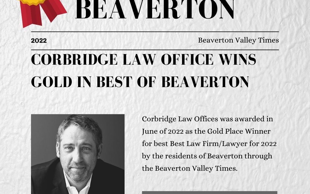 Corbridge Law Wins Gold In Best of Beaverton
